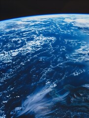 Fototapeta premium Breathtaking View of Earth s Magnificent Beauty from the Lunar Horizon