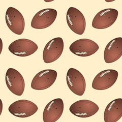 Vector illustration of the concept of sports. A team game and a soccer ball. Abstract background with a ball. seamless