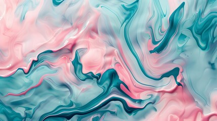 Fototapeta premium Colorful and Captivating Acrylic Liquid Ink Swirls with Mesmerizing Turbulence and Flowing Patterns