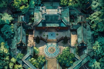 DnD Battlemap crystal, palace, battlemap, overwhelmed, forces, fantasy