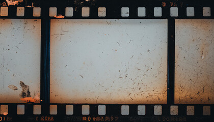 blank old grunge film strip frame background