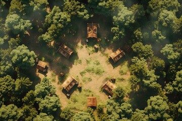 DnD Battlemap elf, camp, battle, map, style, fantasy