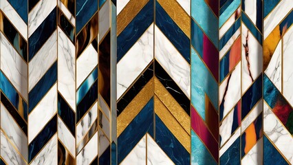 Obraz premium Vibrant Digital Wall Tile Designs Colorful Interior Decoration for Washroom and Apartment Floors, Creative and Colorful Digital Tile Designs for Apartment Interiors Vibrant Wall and Floor Decoration, 