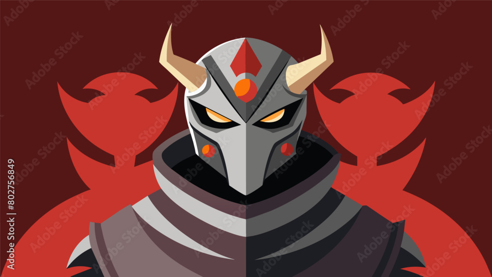 Aufkleber in a video game the final boss wears a mask with multiple layers each representing a different level
