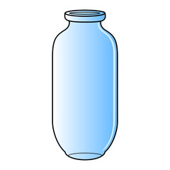 glass bottle vector illustration
