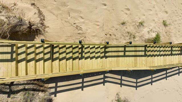 Aerial pass over the boardwalk access point.