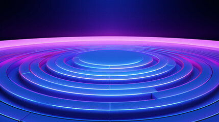 Big data technology background network creative illustration, abstract technology blue KV main visual business background