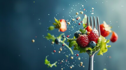 fruit on fork