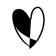 hand drawn heart doodle