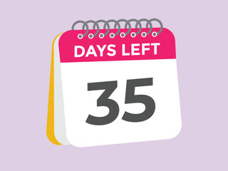 36 days to go countdown template. 36 day Countdown left days banner design. 36 Days left countdown timer
