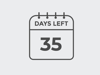 36 days to go countdown template. 36 day Countdown left days banner design. 36 Days left countdown timer
