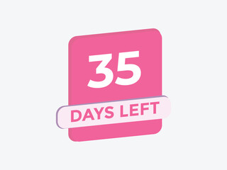 36 days to go countdown template. 36 day Countdown left days banner design. 36 Days left countdown timer
