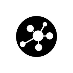 Molecule Icon vector. Chemistry illustration sign. Scientific symbol. Chemical bonds logo.