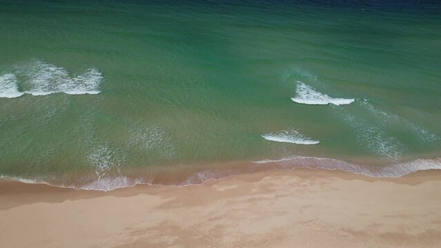 Empty Beach Sea Waves in Comporta Portugal