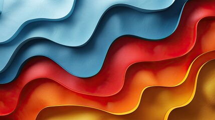 Abstract minimal curvy wavy colorful abstract background