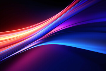 Fototapeta premium Streamlined speed light blue and purple special effects, abstract technology blue KV main visual business background