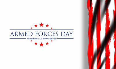 Armed forces day in United States of America . Celebrated in the United States to honor the services of all forces for the country vector design.