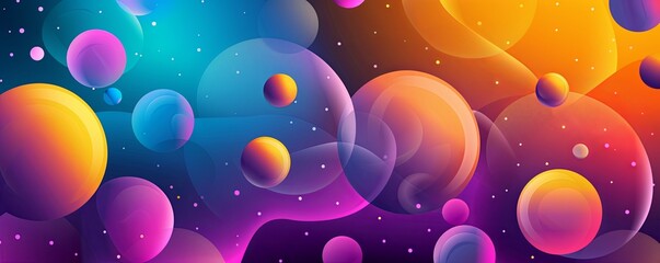 3D abstract bright colorful balls