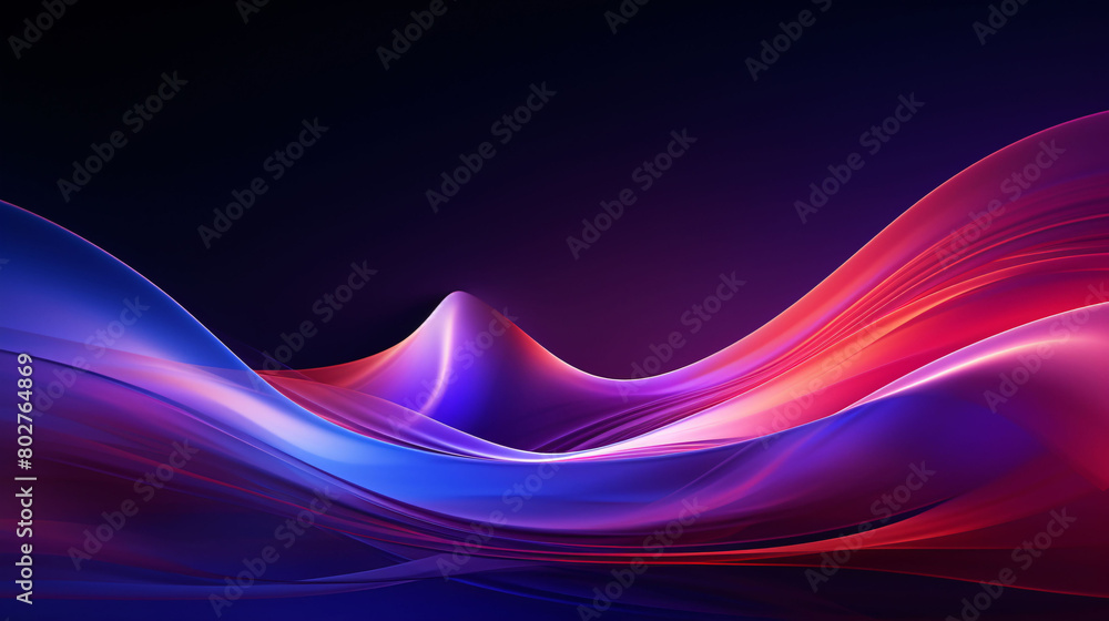 Poster 3d rendering wavy line texture, abstract kv main visual business ppt background