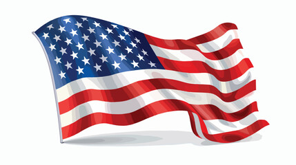 Flag united states of america waving design colorful