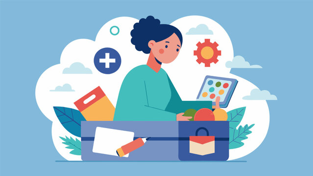 The patient creates a CBT toolbox filled with helpful coping mechanisms and techniques to use in their daily life.. Vector illustration