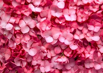 Obraz premium Vibrant Pink Hydrangea Flowers Background for Springtime Design