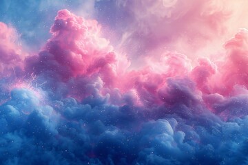 Fantasy cloudscape,   illustration of a fantasy cloudscape