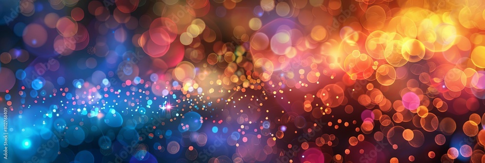 Poster a colorful array of lights illuminate the night sky, creating a mesmerizing ambiance