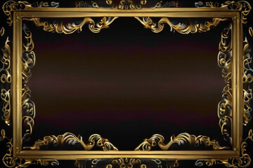 frame on a black background