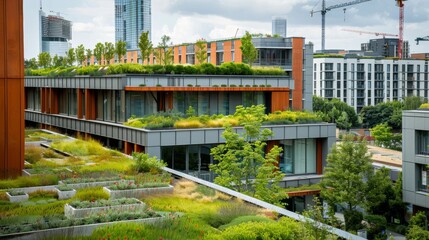 Fototapeta na wymiar Eco green building architecture concept.