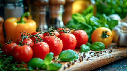 Culinary temptation: Fresh ingredients for a delicious dish