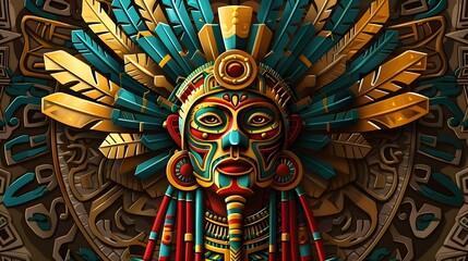Obraz premium AZTEC CONCEPT ILLUSTRATION