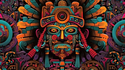 Obraz premium AZTEC CONCEPT ILLUSTRATION