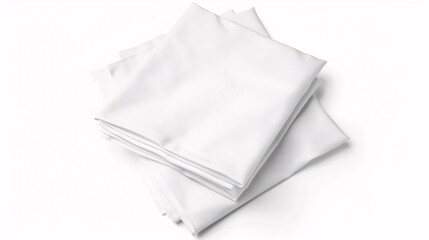 A white napkin mockup with utensils and a clear towel for branding purposes.