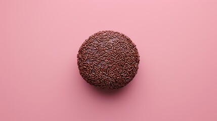 chocolate on pink background