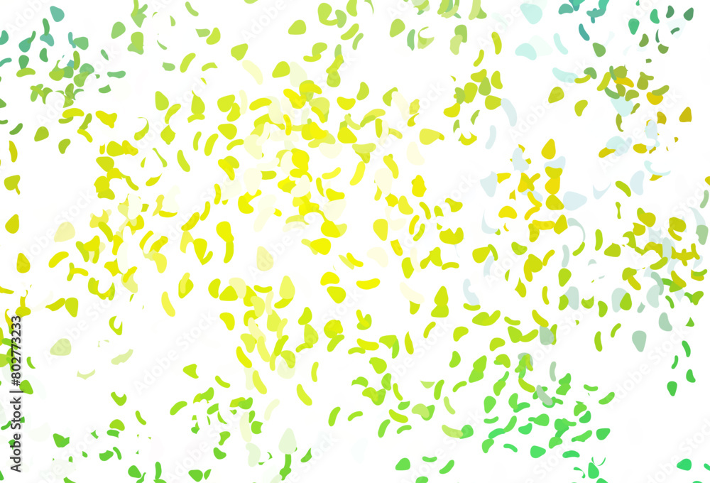 Poster light green, yellow vector texture with random forms.