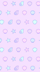 16:9 カラフル貝殻パターン⭐︎