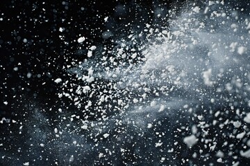 Abstract white powder explosion on black background,abstract white powder explosion on black background