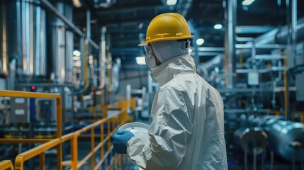 An action-packed scene of the inspector conducting inspections in different areas of the factory to ensure overall quality. 