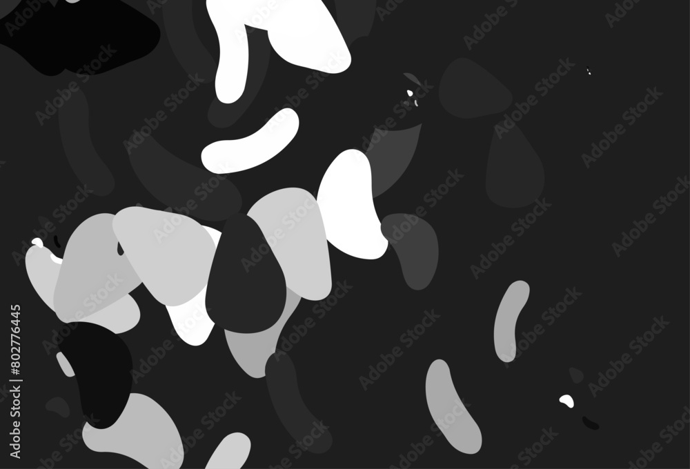Poster light silver, gray vector background with abstract forms.