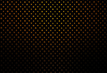 Dark yellow, orange vector template with poker symbols.