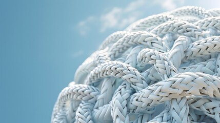 3d render of white knitted fabric pattern in shape of dome