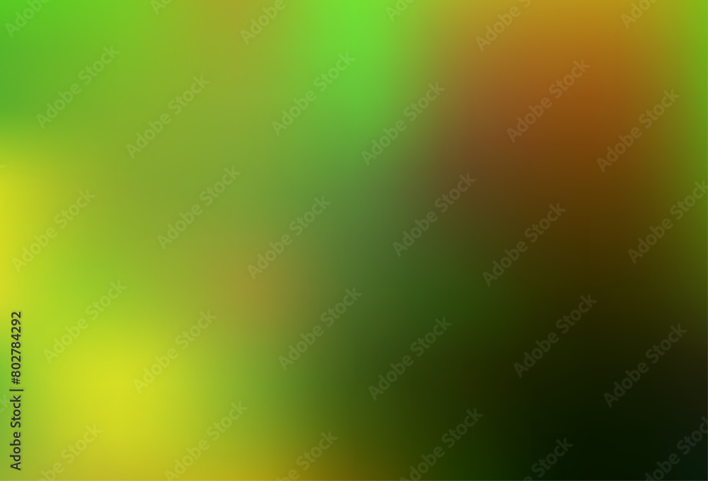 Poster light green, yellow vector abstract bokeh pattern.