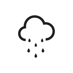 Rain and cloud icon vector for app ui and ux