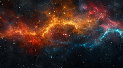 Obraz premium Space Glow: Cosmic Sky,cosmic web background