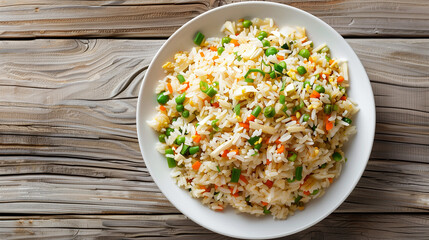 rice with vegetables and herbs bean in blow