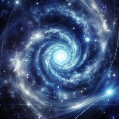 Universe image blue light and white
