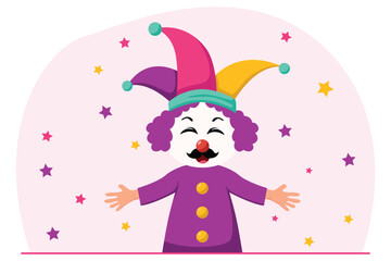 April Fools Flat Illustration Design