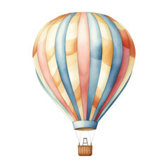 Fototapeta premium Air Balloon Isolated Detailed Watercolor Hand Drawn Painting Illustration