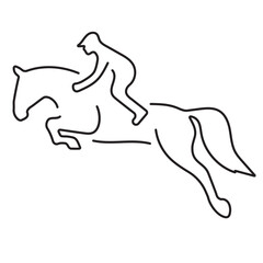 horseback icon isolated on white background, vector illustration.